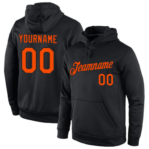 Custom Black Orange Hoodies, Best Selling Hoodies