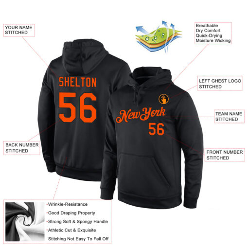 Custom Black Orange Hoodies, Best Selling Hoodies