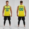 Custom Black Light Yellow Yellow Basketball Teal Jersey, Custom Team Basketball Uniforms