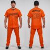 Custom Black Orange Baseball Orange Jersey, Customize Baseball Uniforms