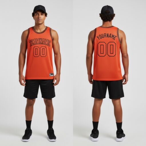 Custom Black Orange Basketball Orange Jersey, Basketball Jersey Designs