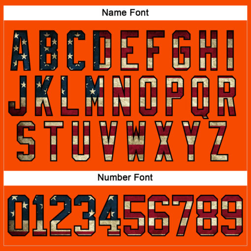 Custom Black Orange Front Logo Crossover Goalie Hockey Vintage Usa Flag Jersey, Customize A Hockey Jersey