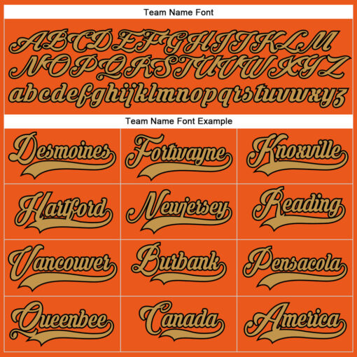 Custom Black Orange Hockey Old Gold Jersey, Best Custom Hockey Jerseys