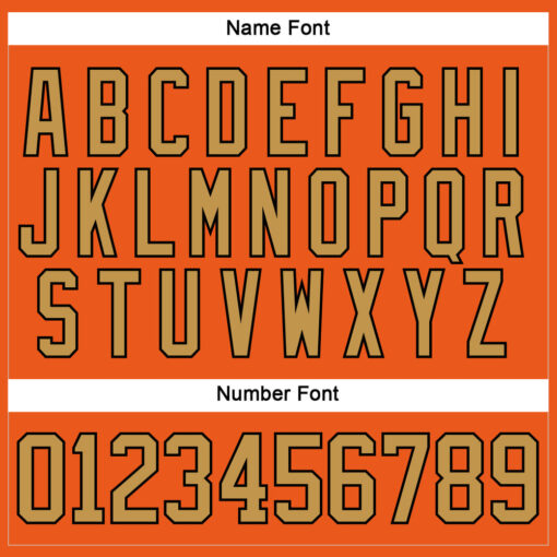 Custom Black Orange Hockey Old Gold Jersey, Best Custom Hockey Jerseys