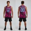 Custom Black Pink Basketball Light Blue Jersey, Design My Own Basketball Uniform