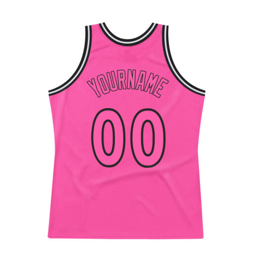 Custom Black Pink Basketball Pink Jersey, Cool Basketball Uniform Designs
