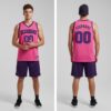 Custom Black Pink Basketball Purple Jersey, Basketball Uniform Designs