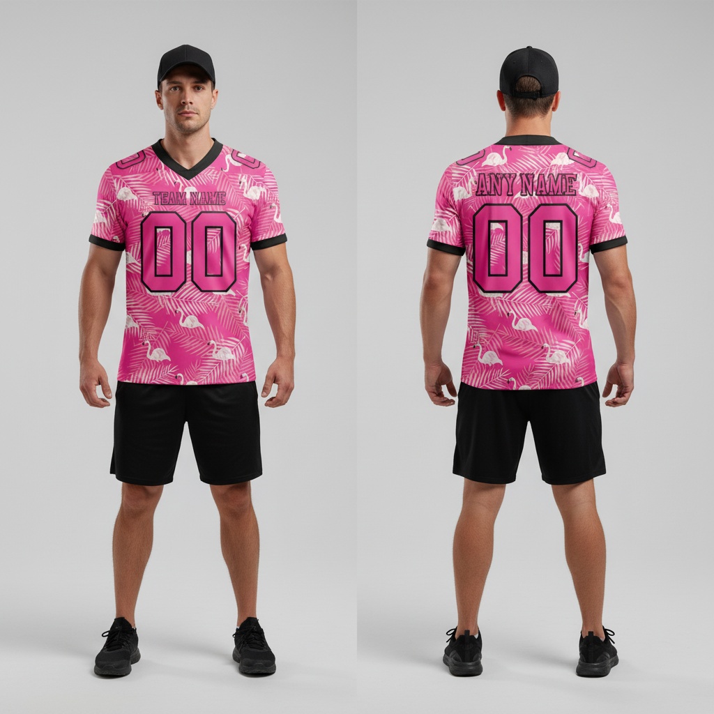 Custom Black Pink City Football Pink Jersey, Design My Own Basketball Jersey