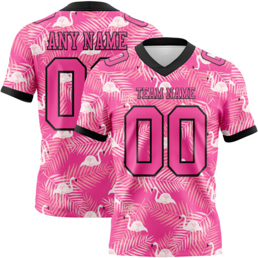 Custom Black Pink City Football Pink Jersey, Design My Own Basketball Jersey