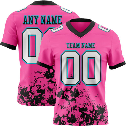 Custom Black Pink City Football White Jersey, Best Basketball Jersey Design