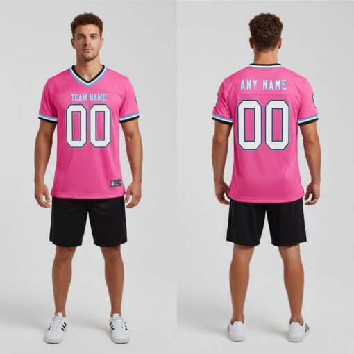 Custom Black Pink Football White Jersey, Custom Basketball Jersey Design