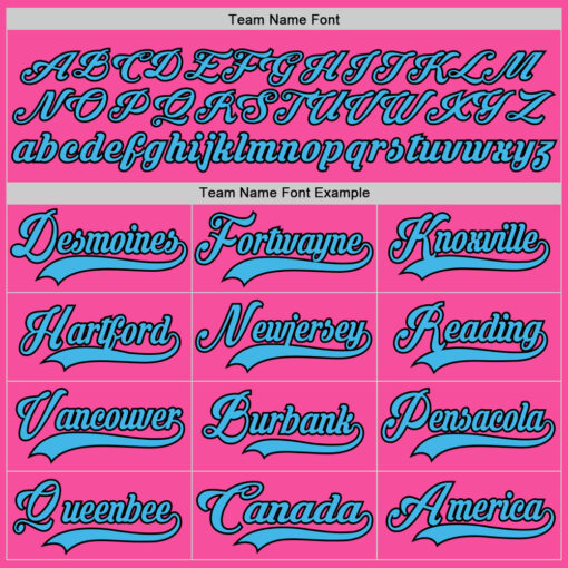 Custom Black Pink Front Logo Crossover Goalie Hockey Sky Blue Jersey, Design Your Own Hockey Jersey