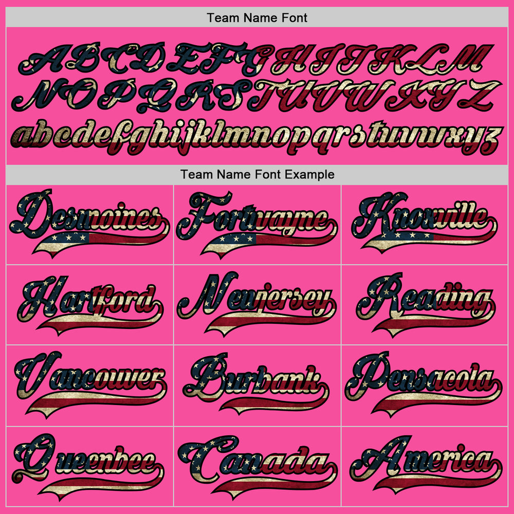 Custom Black Pink Front Logo Crossover Goalie Hockey Vintage Usa Flag Jersey, Design Hockey Jerseys