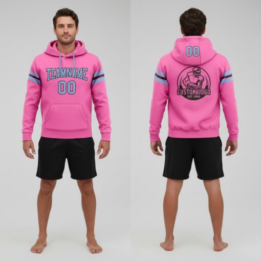 Custom Black Pink Hoodie, Design Your Own Hoodie