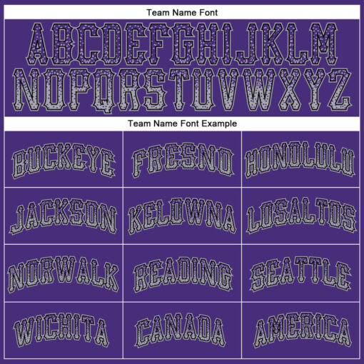 Custom Black Purple Baseball Gray Jersey, Custom Team Baseball Jerseys