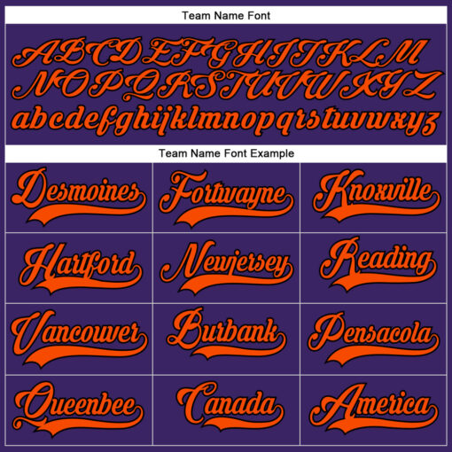 Custom Black Purple Hockey Orange Jersey, Design Your Own Hockey Jersey