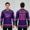 Custom Black Purple Hockey Pink Jersey, Design Hockey Jerseys