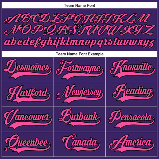 Custom Black Purple Hockey Pink Jersey, Design Hockey Jerseys