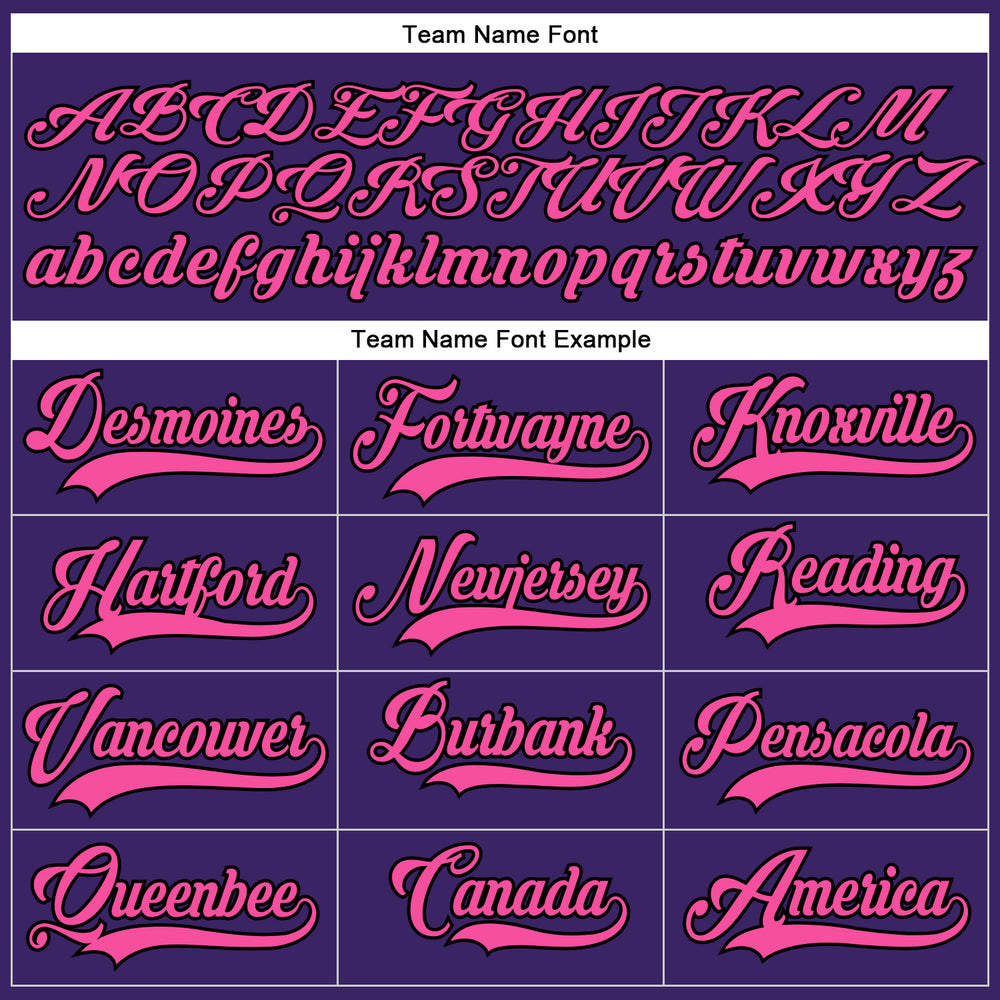 Custom Black Purple Hockey Pink Jersey, Design Hockey Jerseys