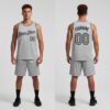 Custom Black Silver Gray Basketball Dark Gray Jersey, Design Custom Basketball Jerseys