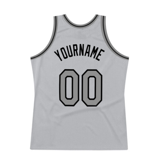 Custom Black Silver Gray Basketball Dark Gray Jersey, Design Custom Basketball Jerseys