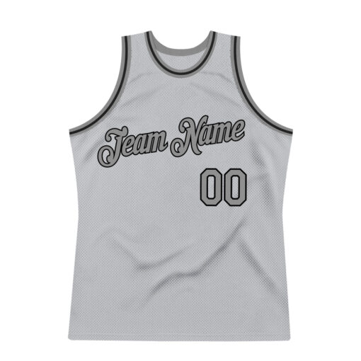 Custom Black Silver Gray Basketball Dark Gray Jersey, Design Custom Basketball Jerseys