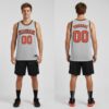 Custom Black Silver Gray Basketball Orange Jersey, Basketball Jersey Designs
