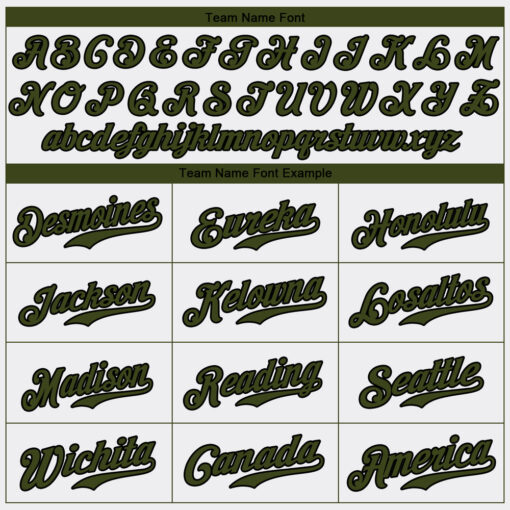 Custom Black White Baseball Olive Jersey, Baseball Jersey Designs