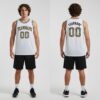 Custom Black White Basketball Camo Jersey, Basketball Jersey Designs