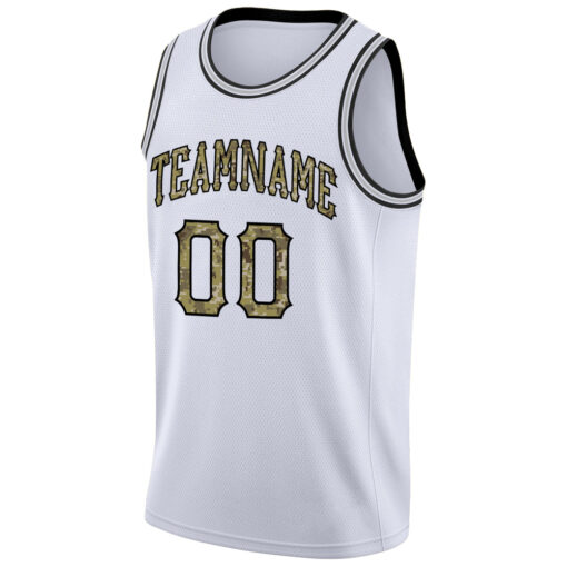 Custom Black White Basketball Camo Jersey, Basketball Jersey Designs