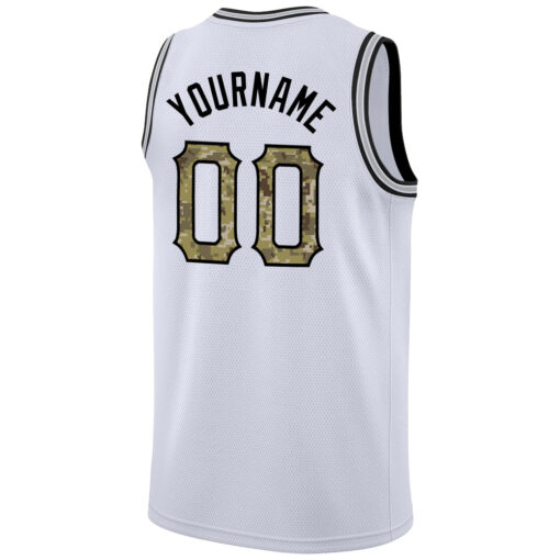 Custom Black White Basketball Camo Jersey, Basketball Jersey Designs