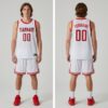 Custom Black White Basketball Red Jersey, Design A Basketball Jersey