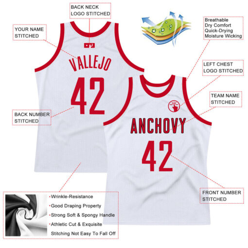Custom Black White Basketball Red Jersey, Design A Basketball Jersey