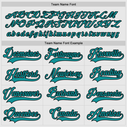 Custom Black White Hockey Aqua Jersey, Customized Hockey Jerseys