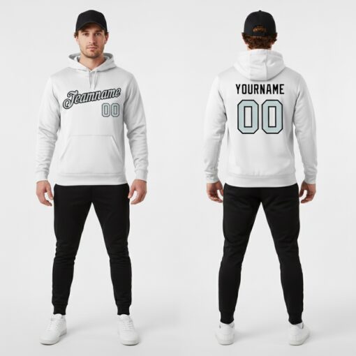 Custom Black White Hoodie, Custom Hoodie Design