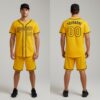 Custom Black Yellow Baseball Gold Jersey, Design A Baseball Uniform