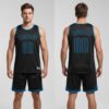 Custom Blue Black Basketball Black Jersey, Customize Basketball Uniforms