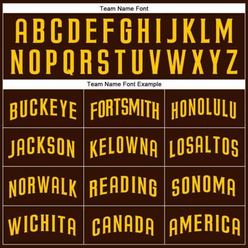 Custom Brown Baseball Gold Jersey, Design My Own Baseball Uniform