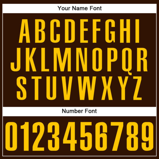 Custom Brown Baseball Gold Jersey, Design My Own Baseball Uniform