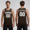 Custom Brown Basketball White Jersey, Basketball Uniform Designs