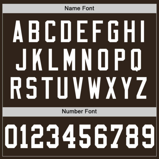 Custom Brown Football White Jersey, Personalized Football Jersey