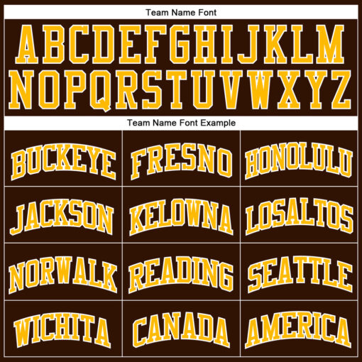 Custom Brown Pinstripe Basketball Gold Jersey, Design Basketball Uniforms