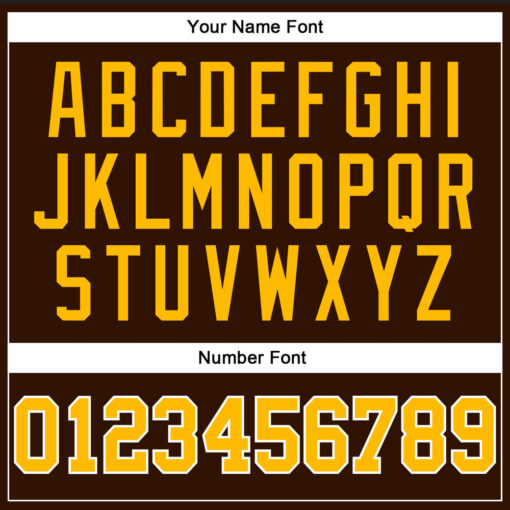 Custom Brown Pinstripe Basketball Gold Jersey, Design Basketball Uniforms