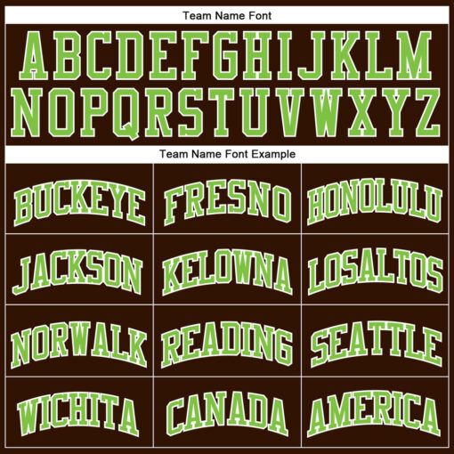 Custom Brown Pinstripe Basketball Neon Green Jersey, Personalized Basketball Jersey