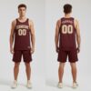 Custom Burgundy Basketball Cream Jersey, Custom Basketball Jersey