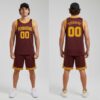 Custom Burgundy Basketball Gold Jersey, Customized Basketball Jerseys