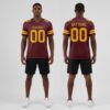 Custom Burgundy City Football Gold Jersey, Unique Football Jersey Designs