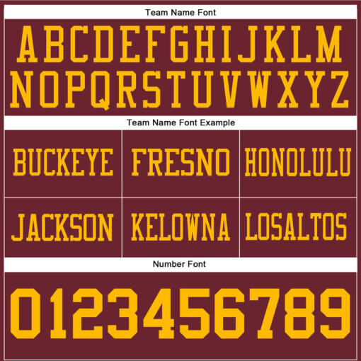 Custom Burgundy City Football Gold Jersey, Unique Football Jersey Designs