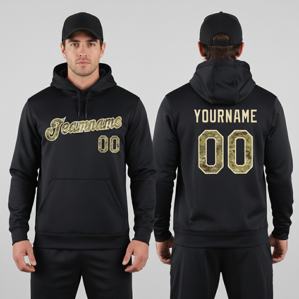 Custom Cream Black Hoodie, Best Selling Hoodie Designs