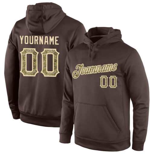 Custom Cream Brown Hoodie, Cool Hoodie Design